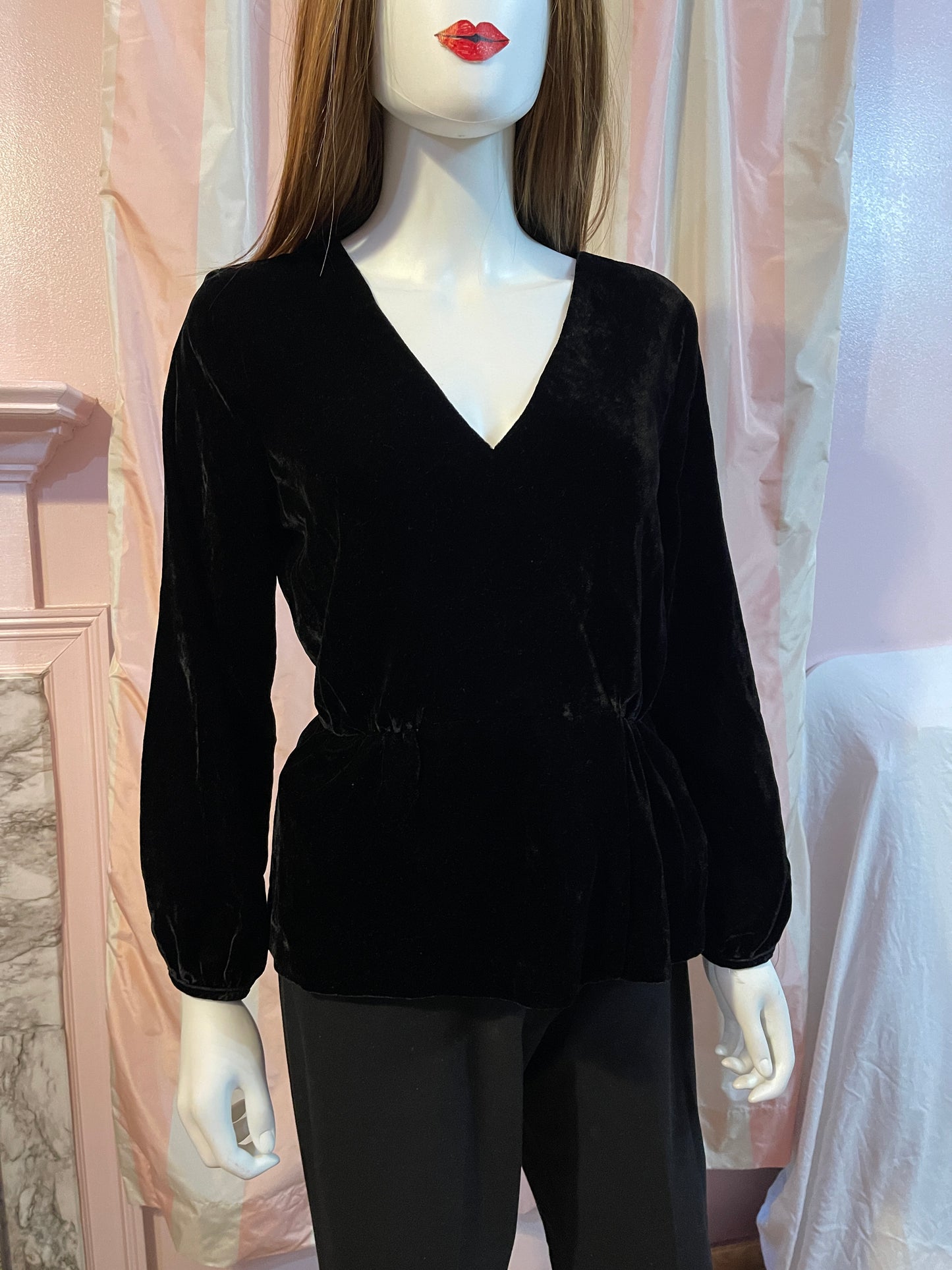 Black velvet shirt & Black Pants