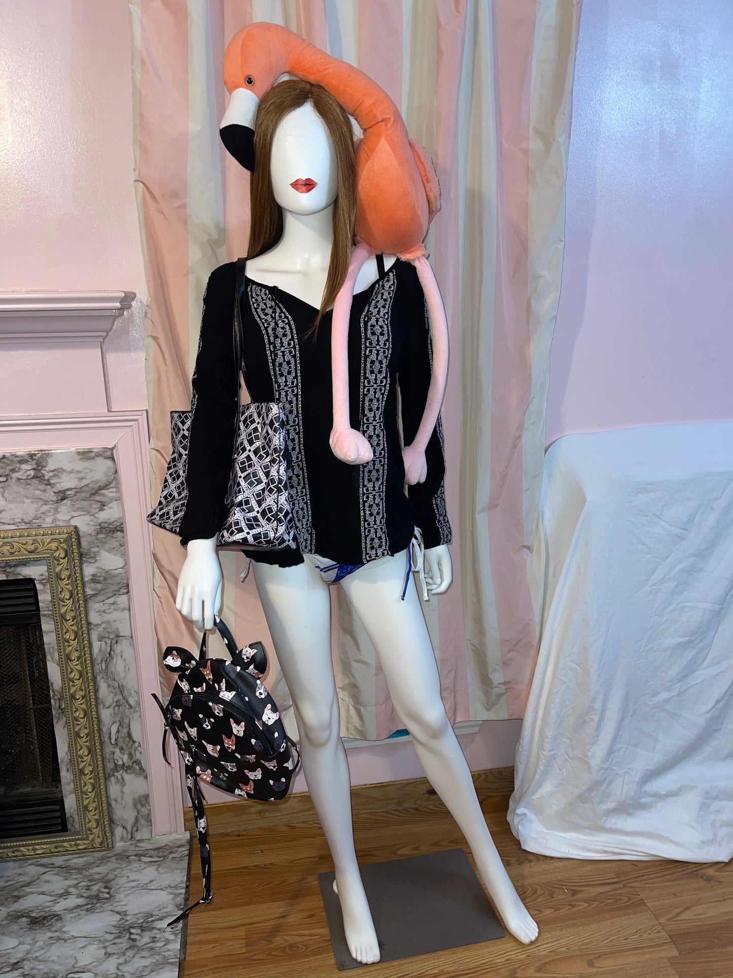 Black Festival Top & Tote & Backpack
