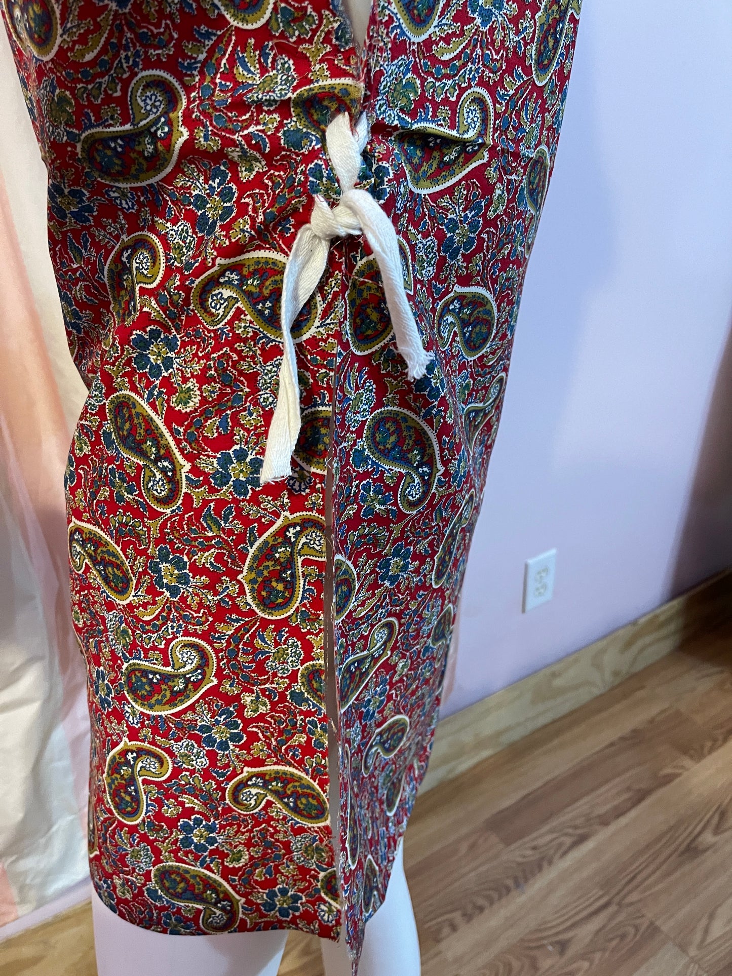 Raw Edge Wrap Kaftan Dress