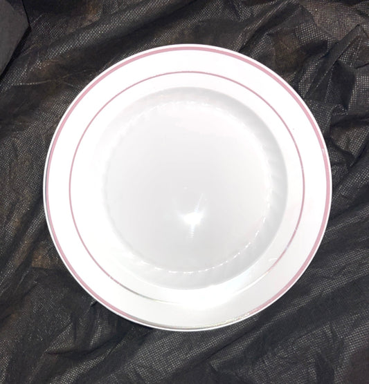 BUY NOW WHITE SILVER PLATES MEDIUM CAKE DESSERT APPETIZER