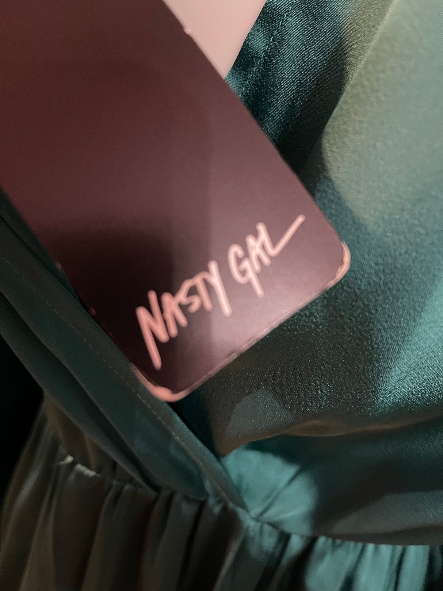 Emerald Green Silky Plunge Maxi Dress