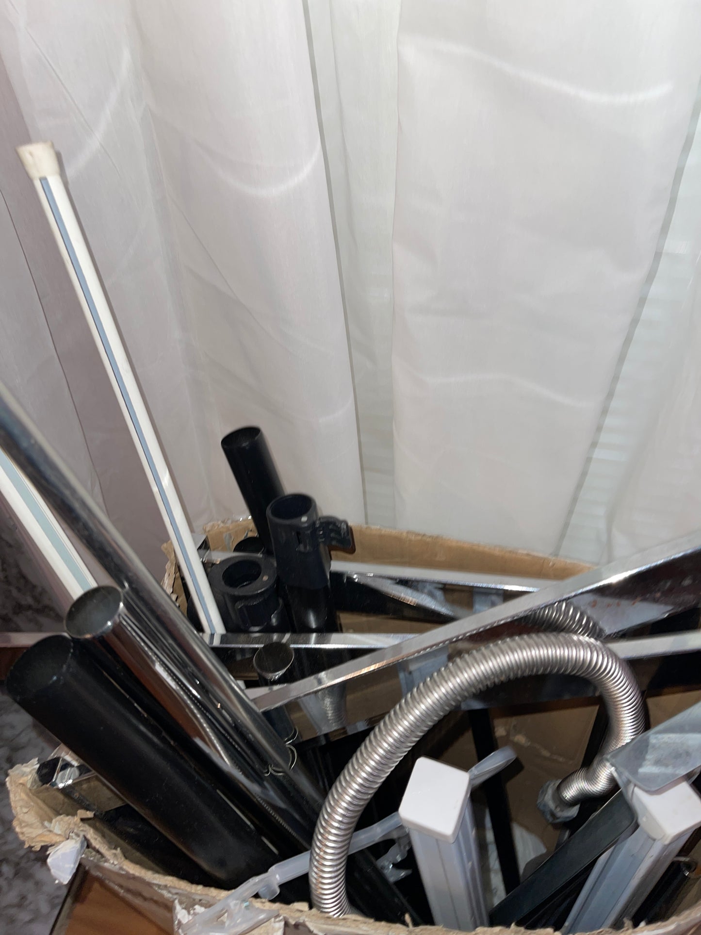 BUY NOW LOT OF METAL PIECES CLOTHING RACK PIPE