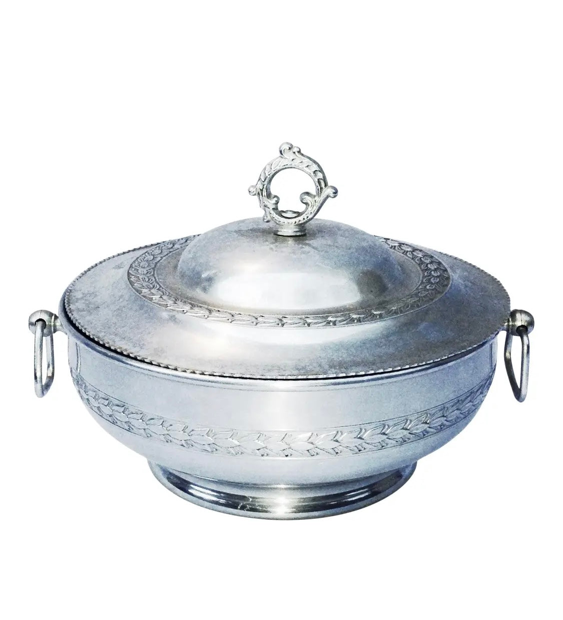 RENTAL Vintage Medieval Pewter Aluminum Server