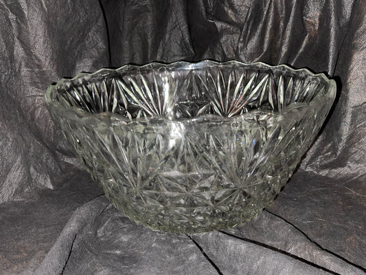 DISH RENTAL VINTAGE GLASS PUNCH BOWL Spiked