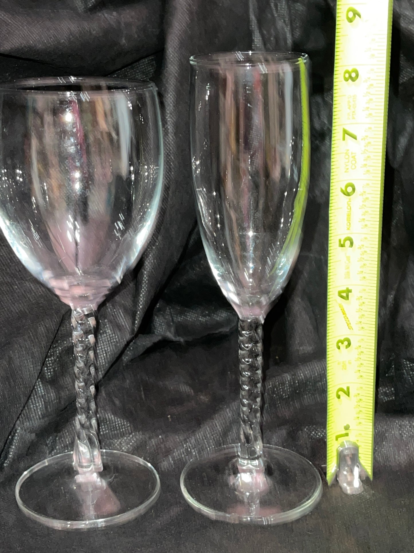 Stemware RENTAL WINE CHAMPAGNE GLASSES TWISTED STEM BARWARE