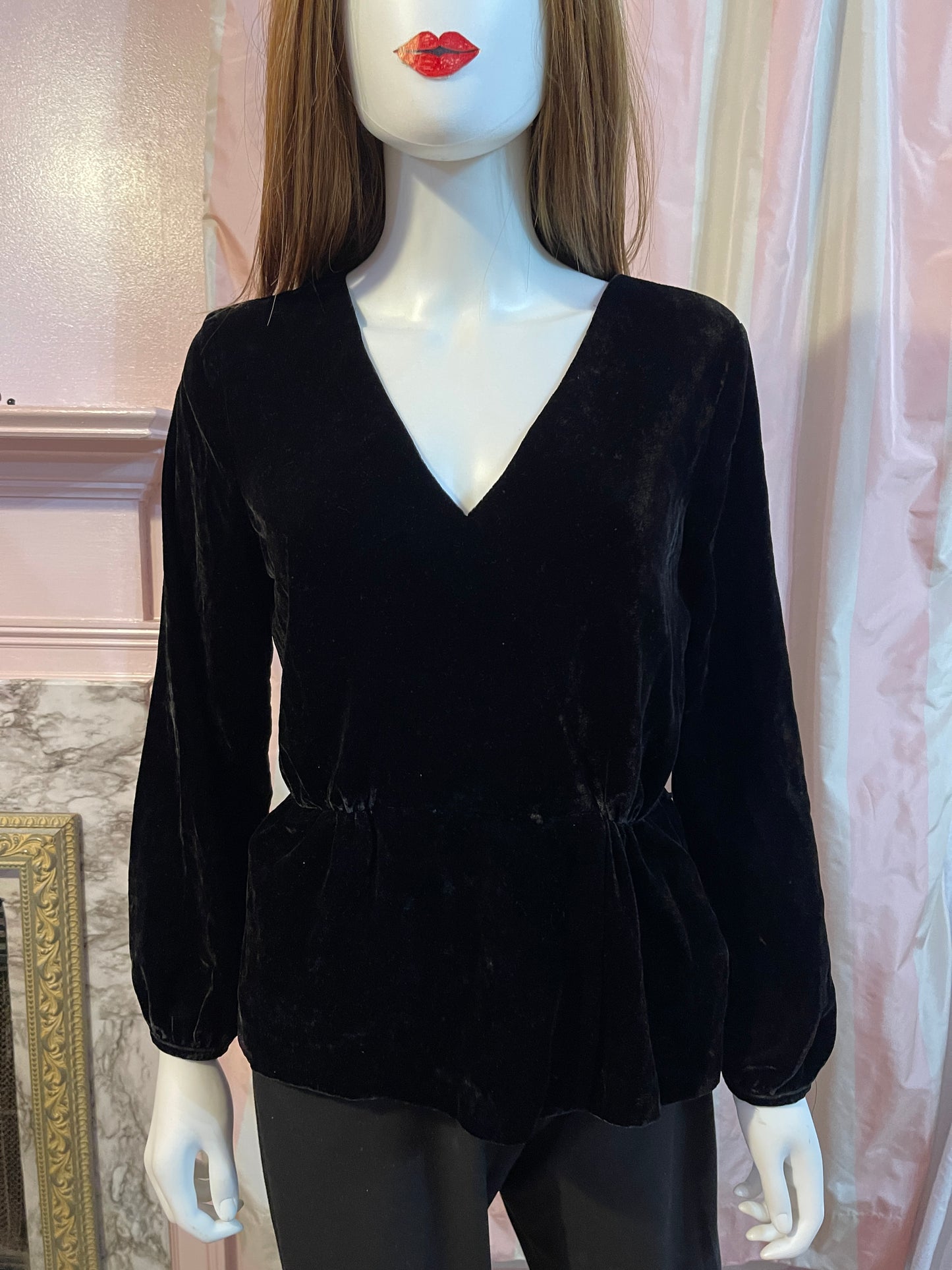 Black velvet shirt & Black Pants