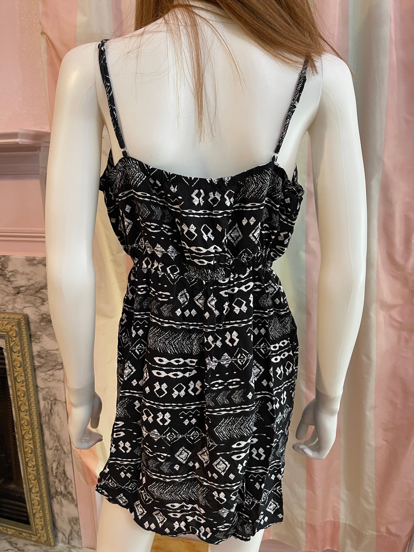 Black White Tribal Island Beach Dress