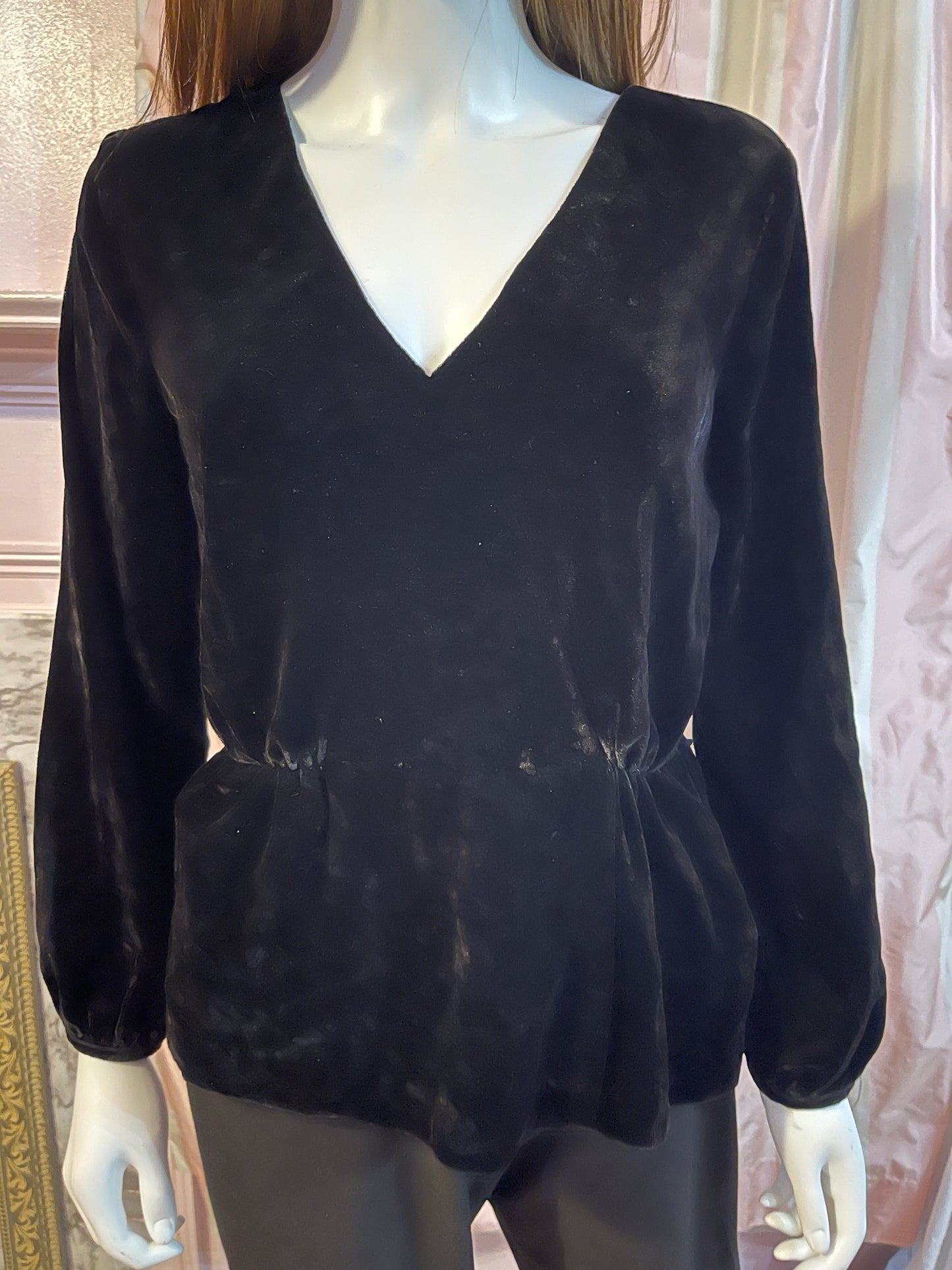 Black velvet shirt & Black Pants