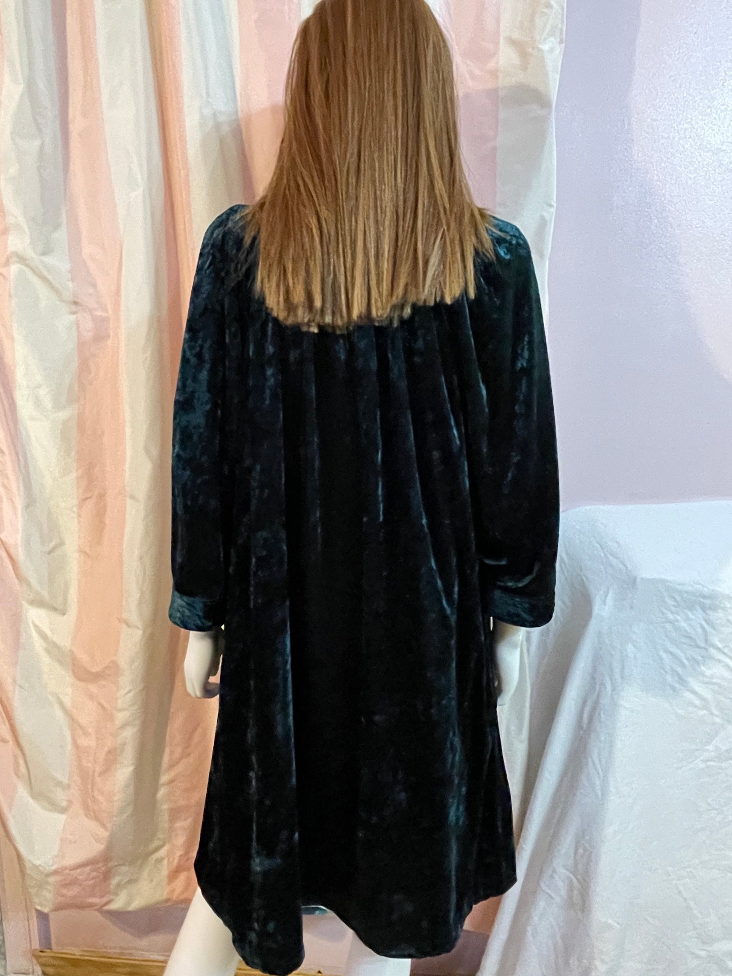 Green Velvet Robe Victorian Steampunk