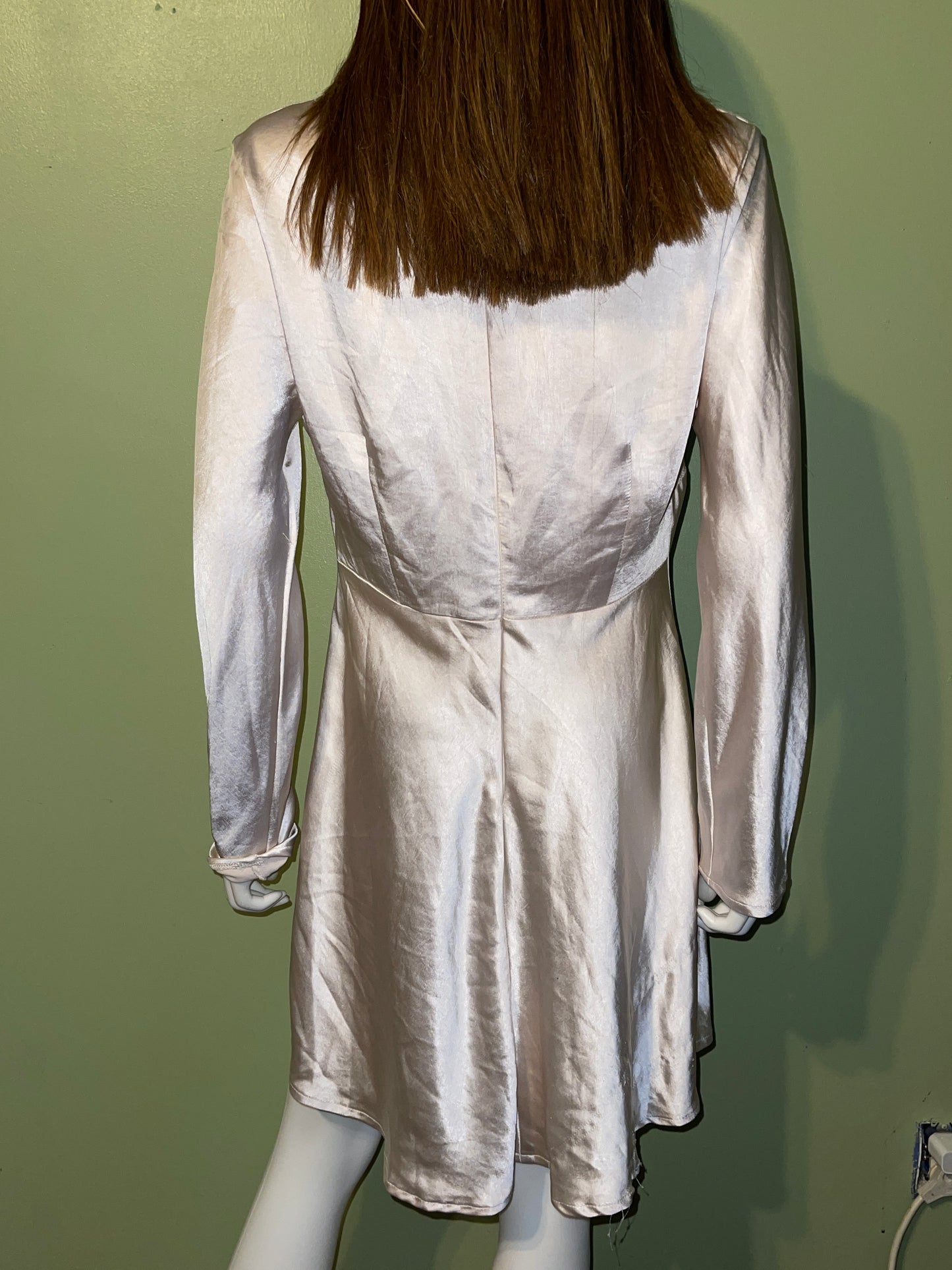 DRESS RENTAL VEGAN CHAMPAGNE SILK BEIGE TAN WEDDING DRESS