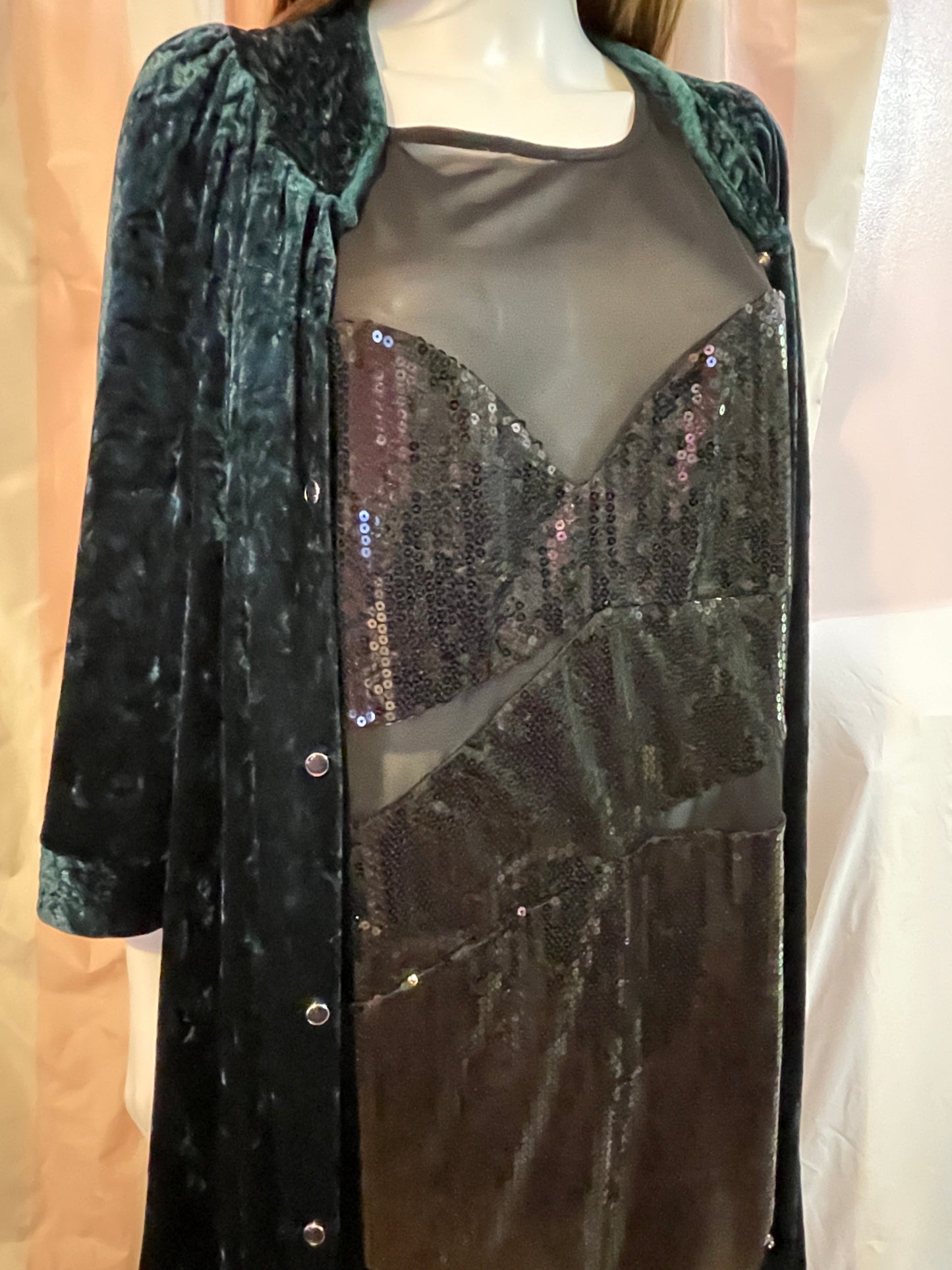 Green Velvet Robe Victorian Steampunk