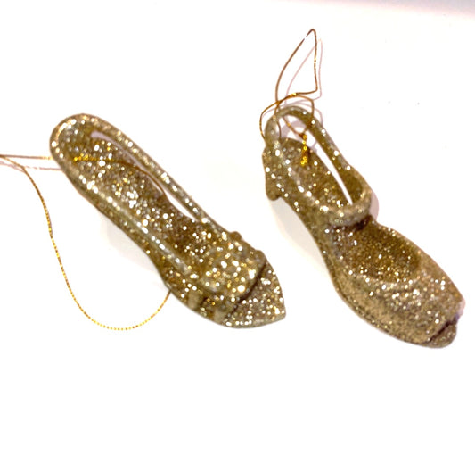 RENTAL PAIR PENDANTS CHARMS GOLD GLITTER BRIDAL CHARM