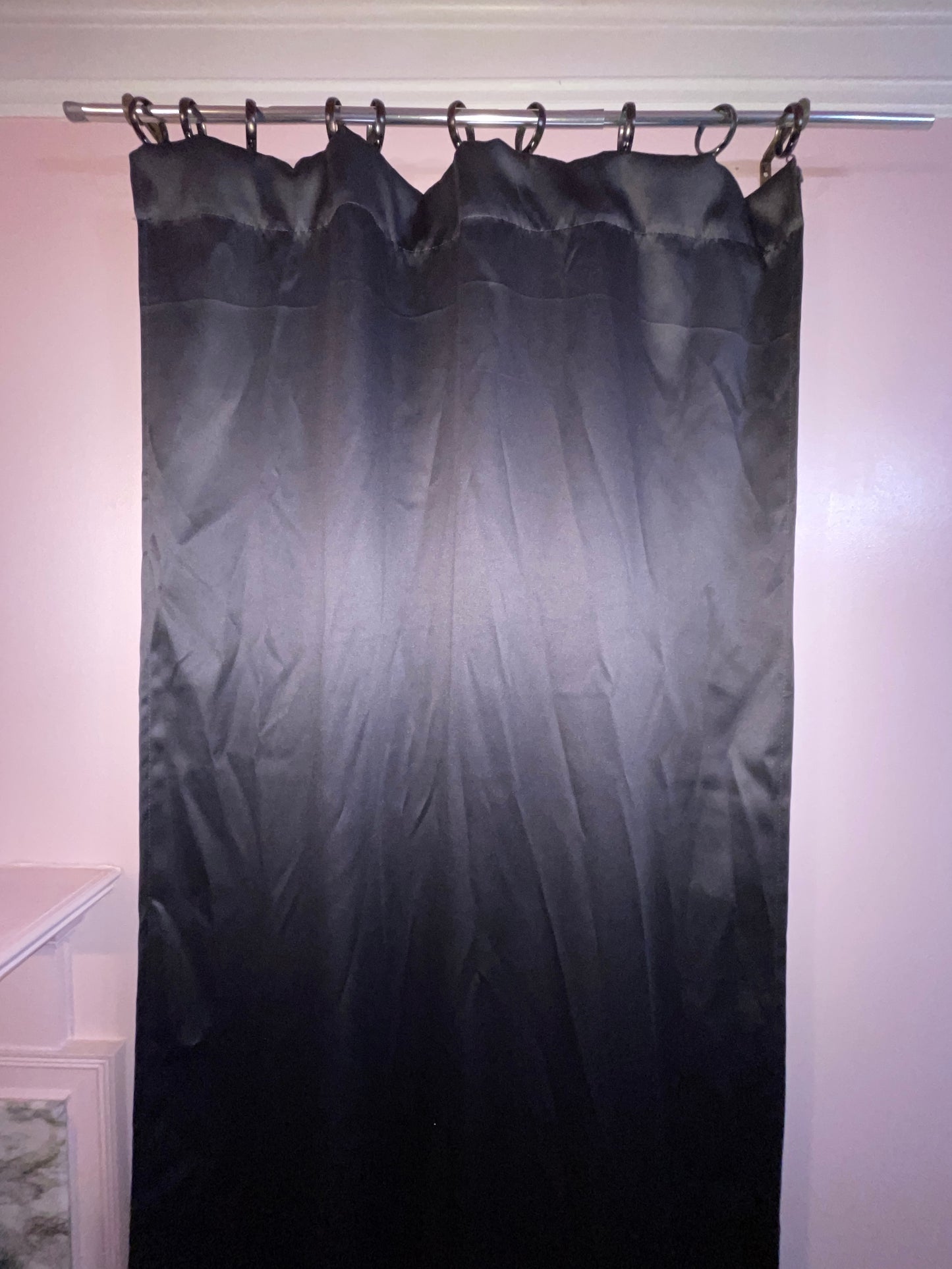 RENTAL DARK GRAY SATIN BLACKOUT CURTAINS