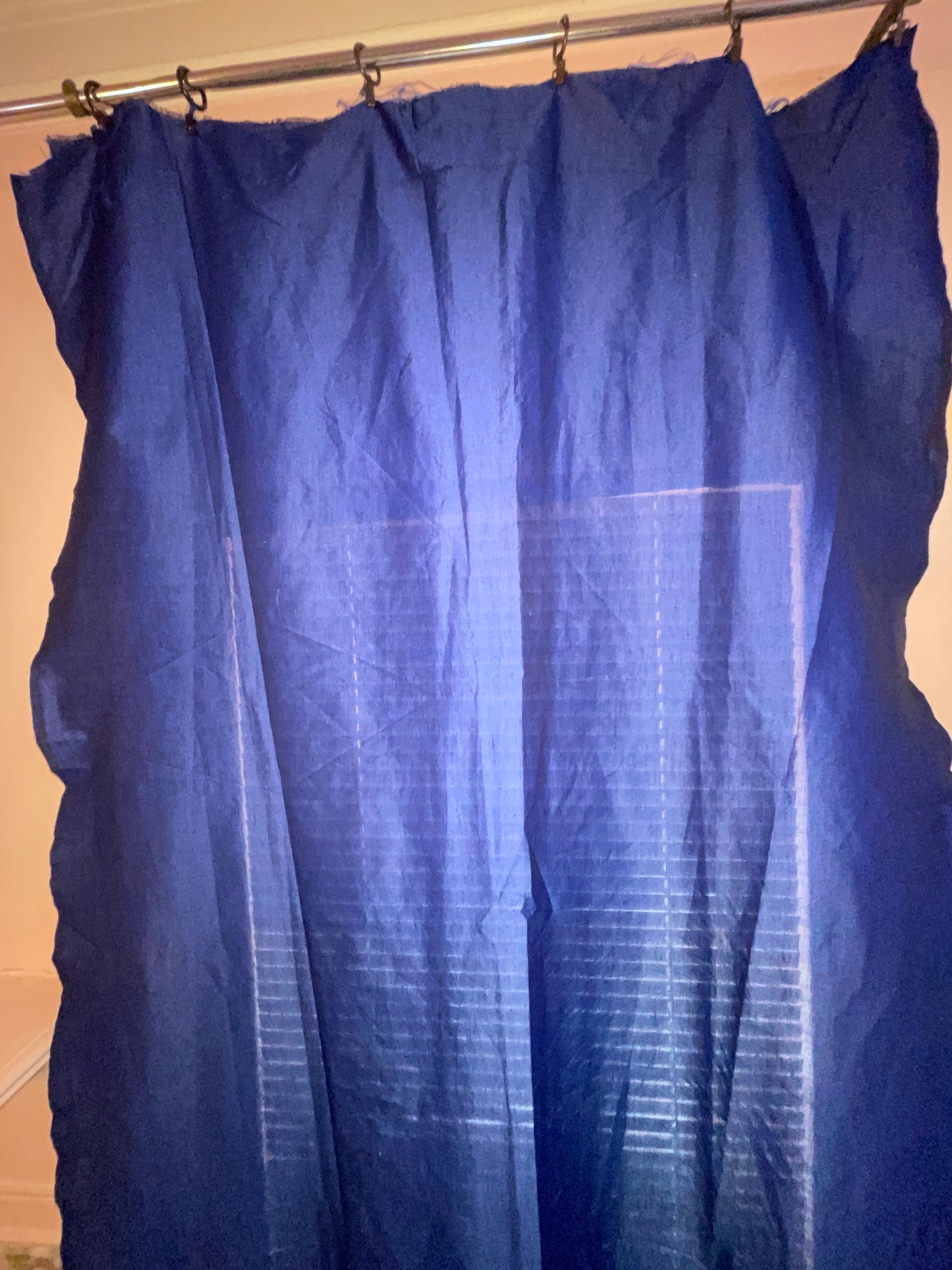 RENTAL BLUE SILK NAVY BLUE ROYAL FABRIC PANEL