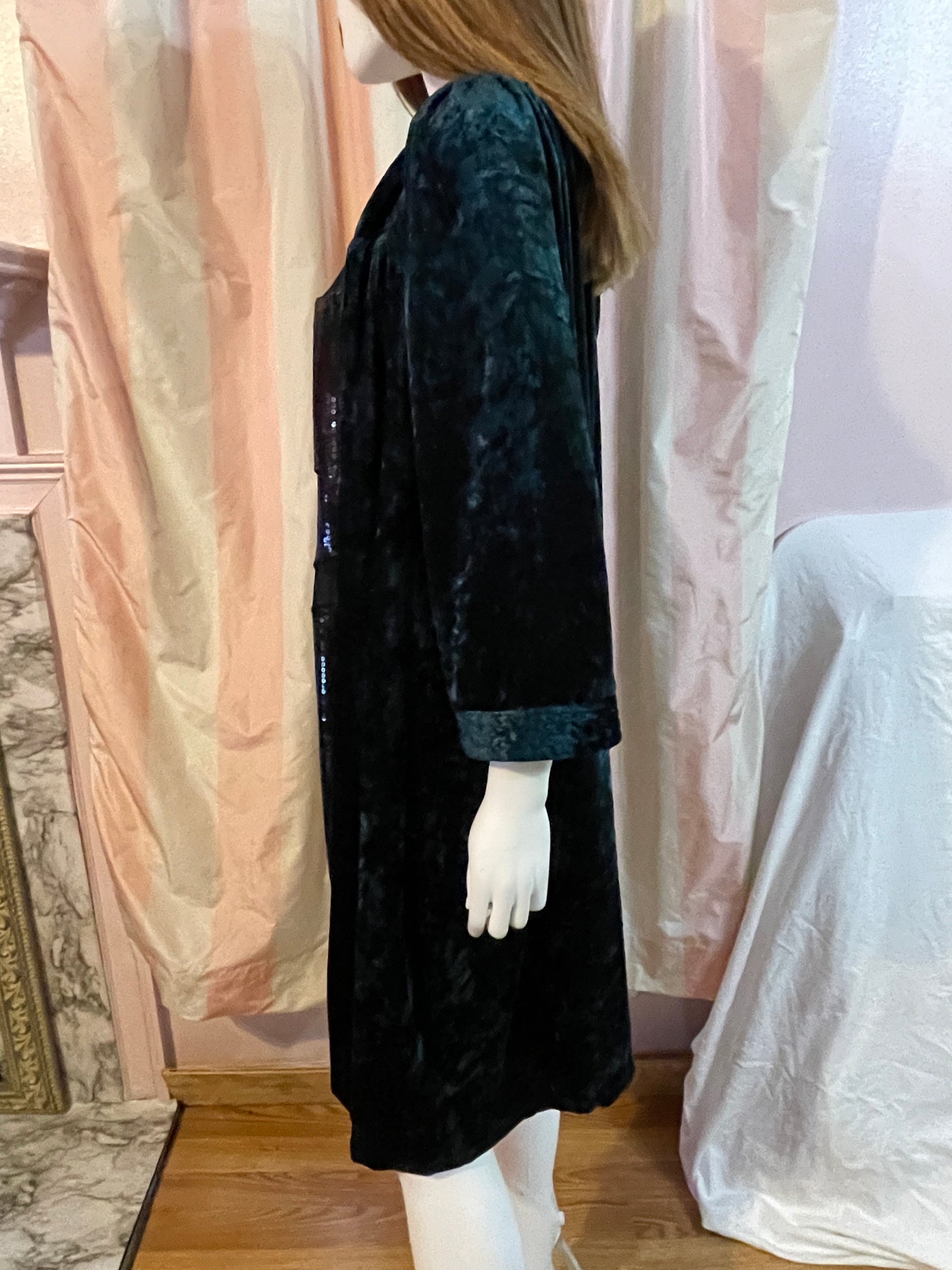 Green Velvet Robe Victorian Steampunk