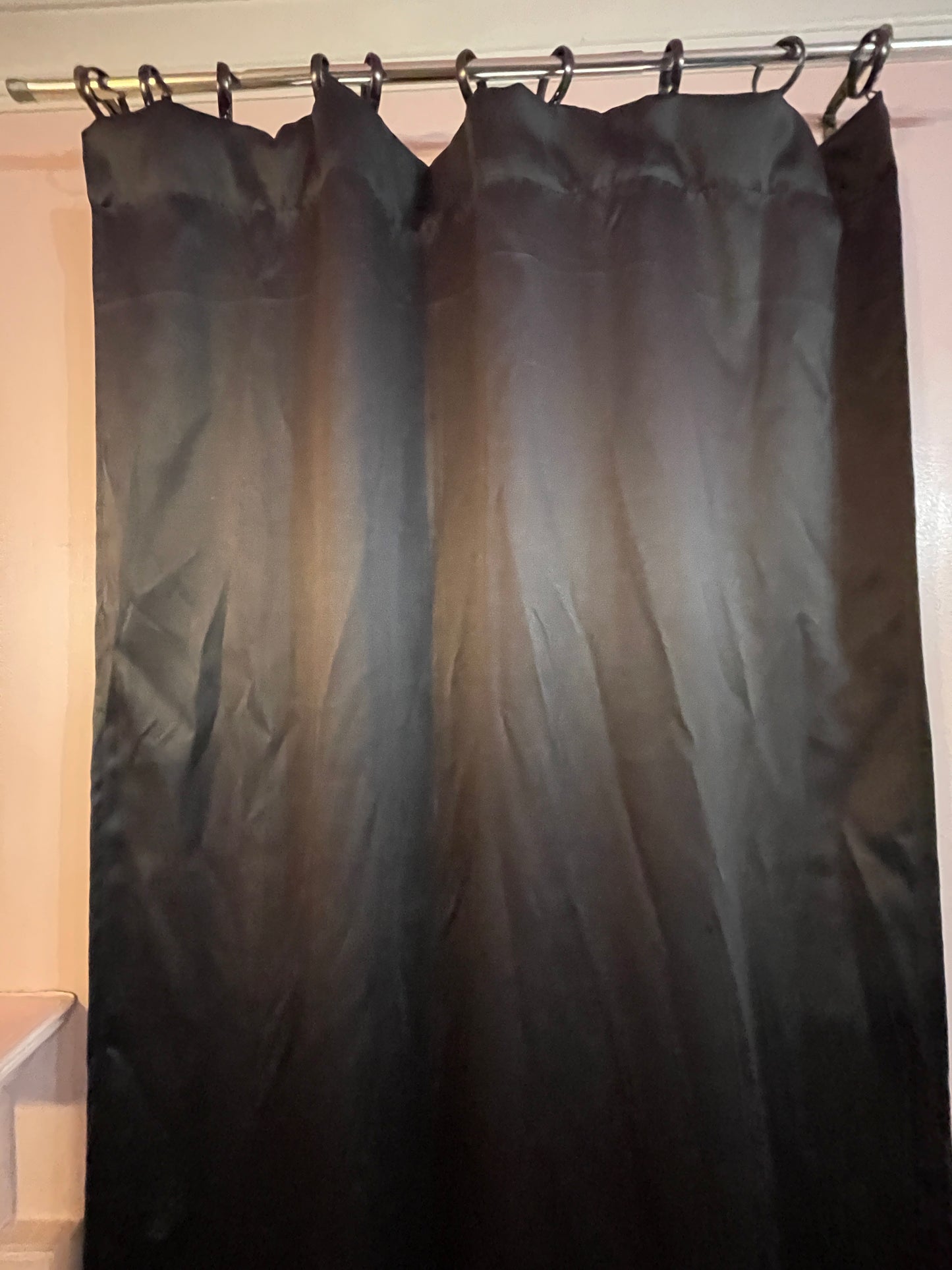 RENTAL DARK GRAY SATIN BLACKOUT CURTAINS
