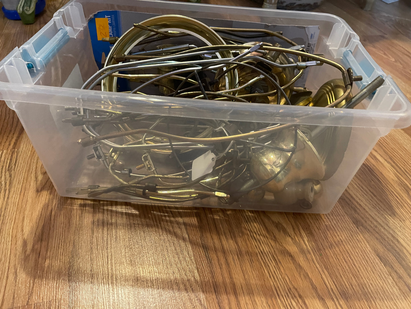 RENTAL LOT OF BRASS VINTAGE LAMP HARPS bulb