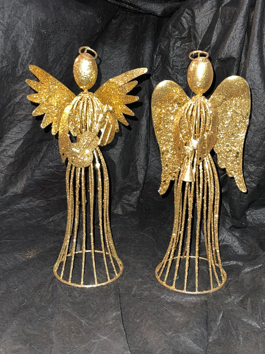 PROP RENTAL GOLD GLITTER ANGELS RELIGIOUS WEDDING CEREMONY CHRISTMAS FANTASY TV FILM