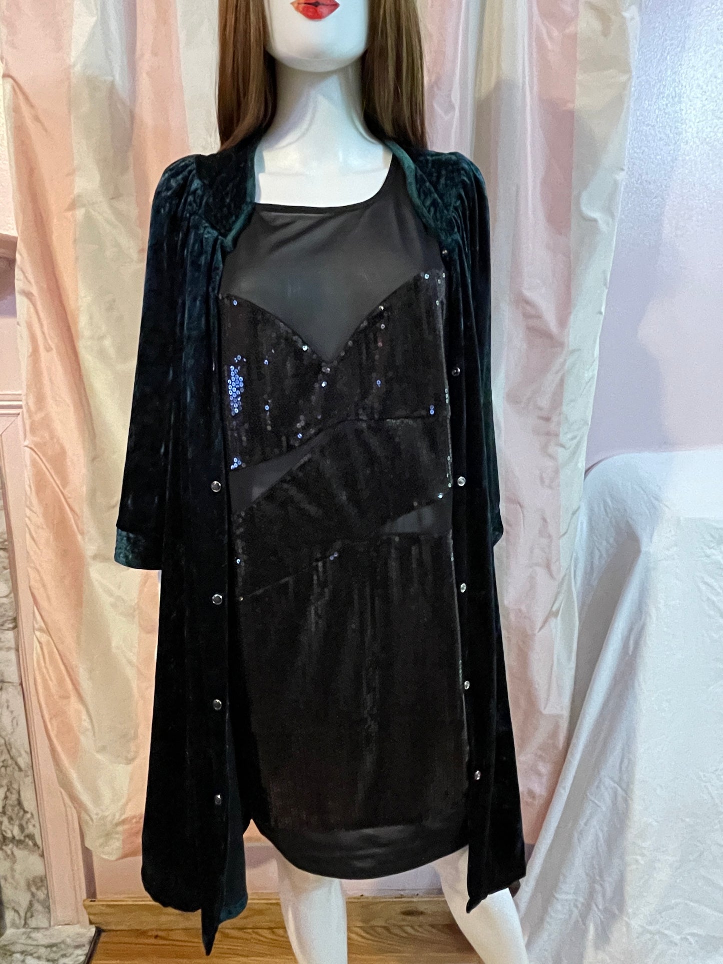 Green Velvet Robe Victorian Steampunk