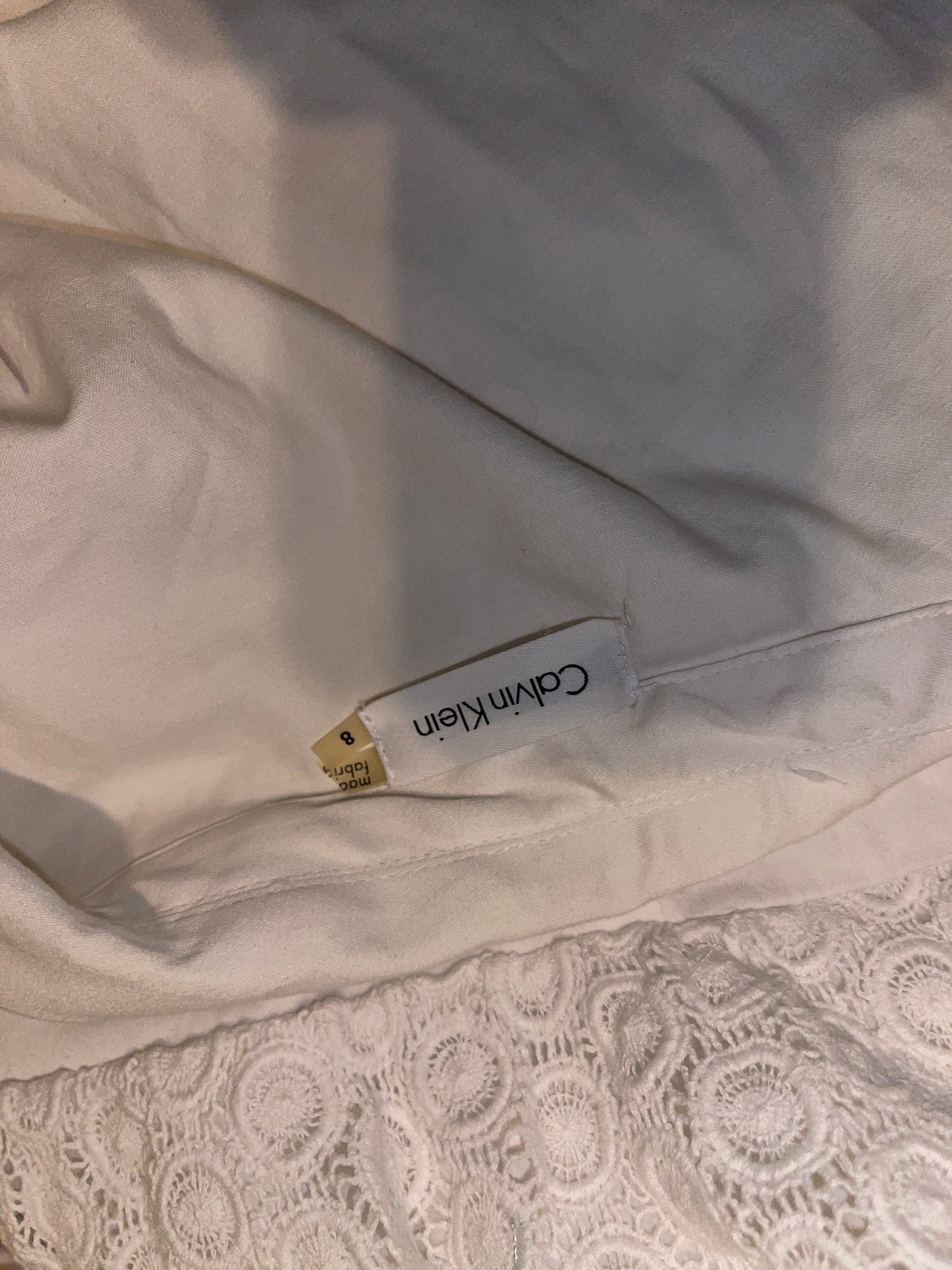 DRESS RENTAL WHITE LACE SLEEVELESS COTTON BOHO BUTTON UP WEDDING DRESS