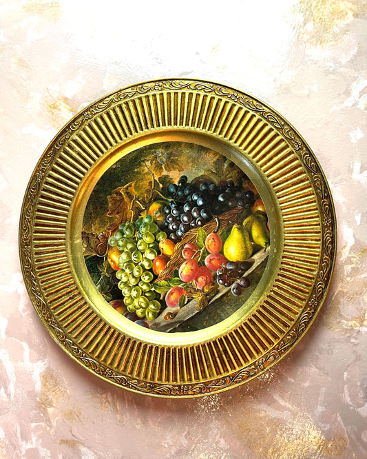 RENTAL VICTORIAN GOLD GILT CLASSIC BEADED ORNATE PLATE CHARGER