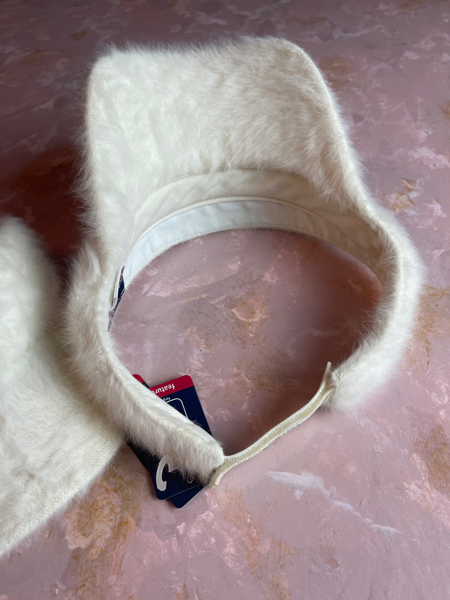 RENTAL WEDDING COUPLES WHITE KANGOL VISORS FURRY