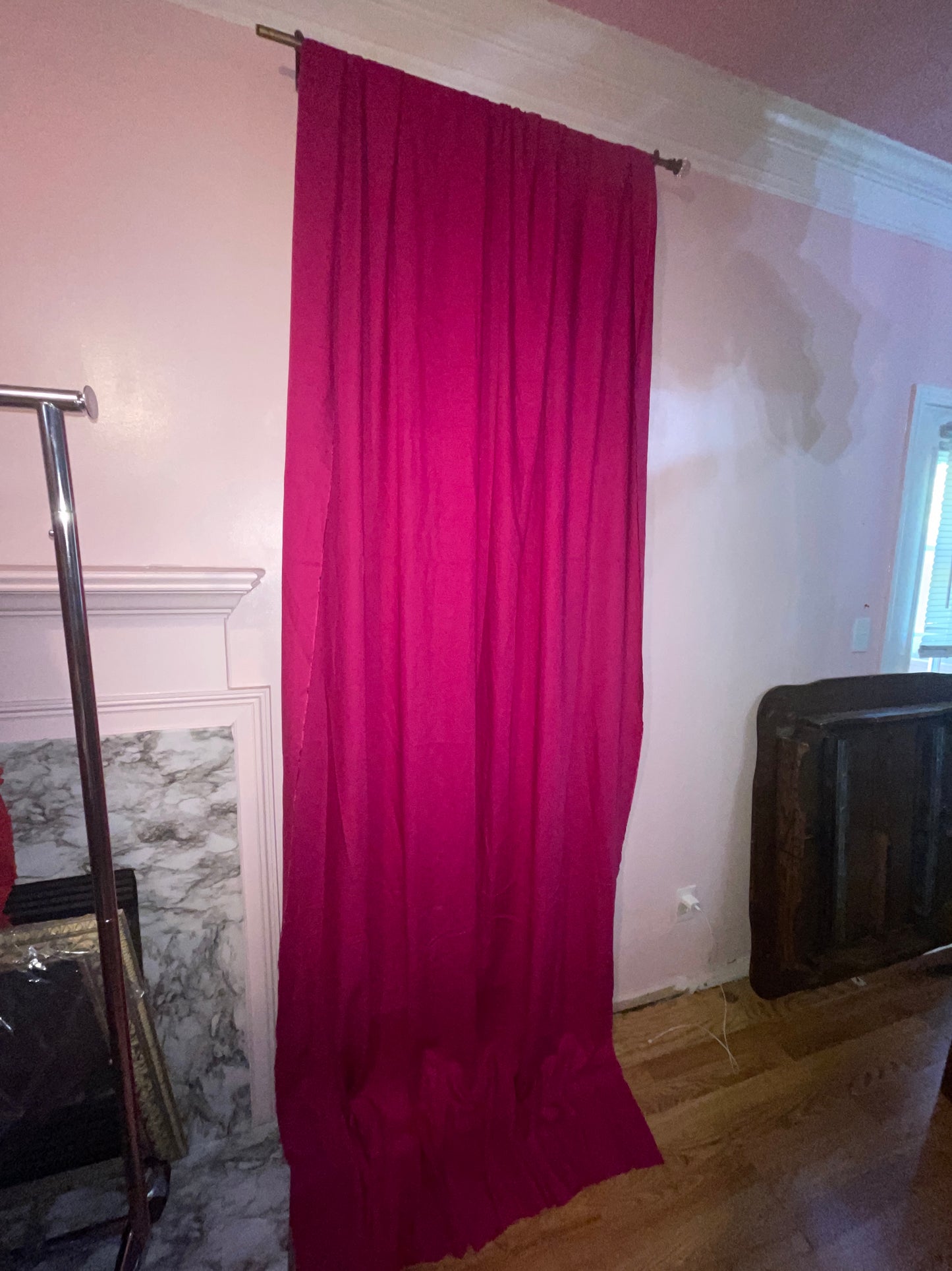 FABRIC RENTAL HOT PINK MEDIUM WEIGHT FABRIC PIECE