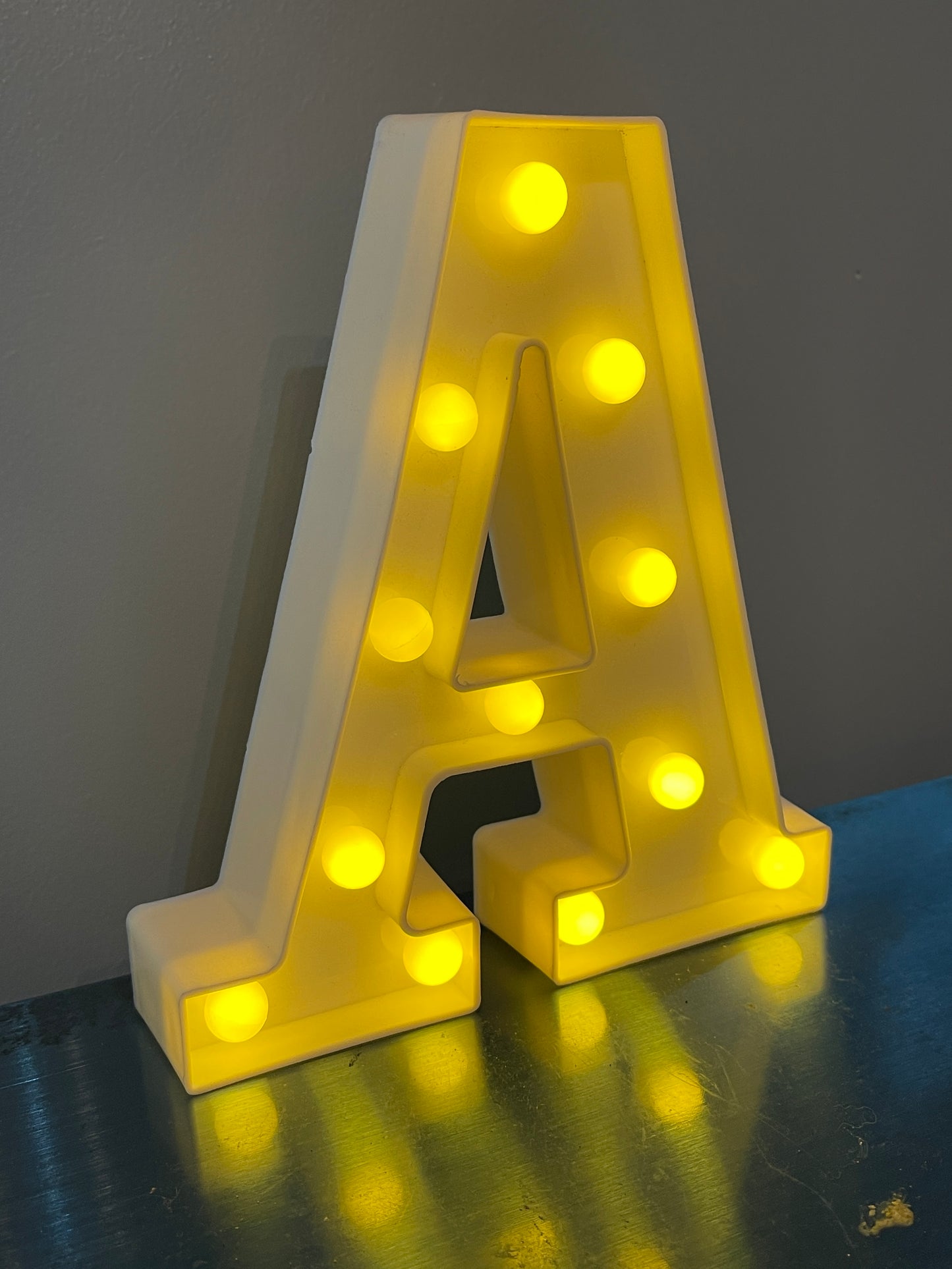 Copy of White Letter “A” lighted