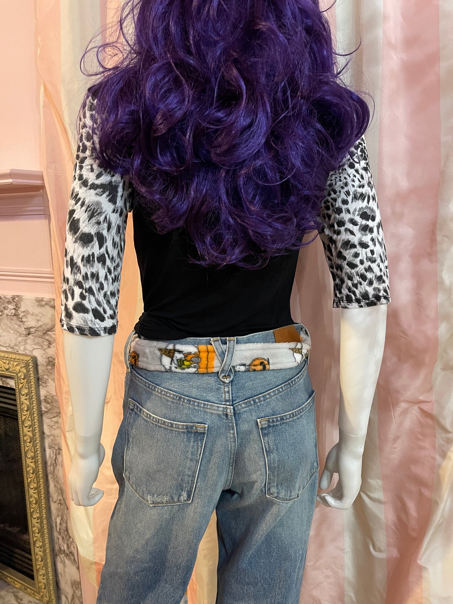 Black Harley Animal Print Tee Shirt Top