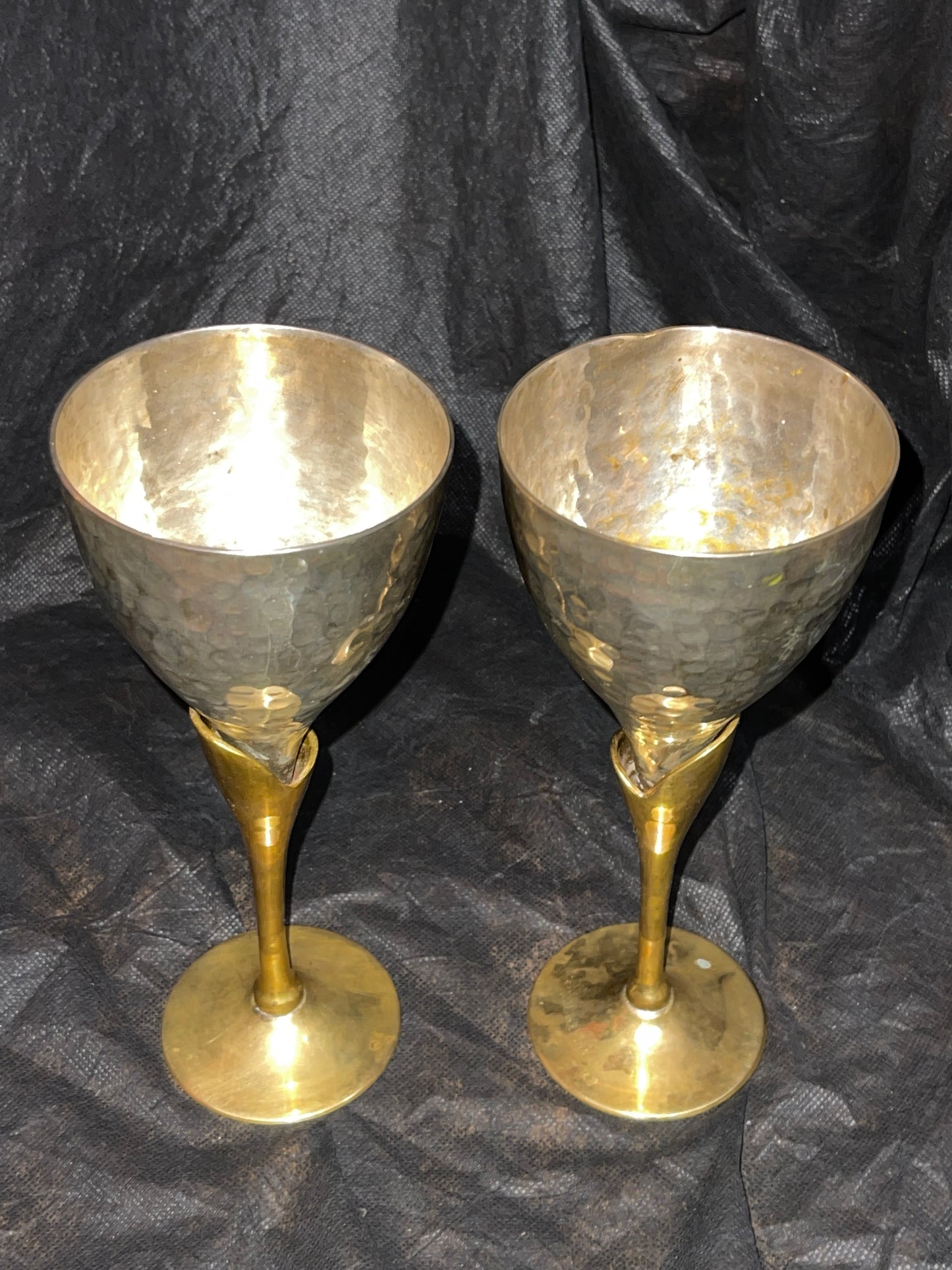 Stemware RENTAL SILVER BRASS WINE CHAMPAGNE GOBLETS GOTHIC MEDIEVAL METAL