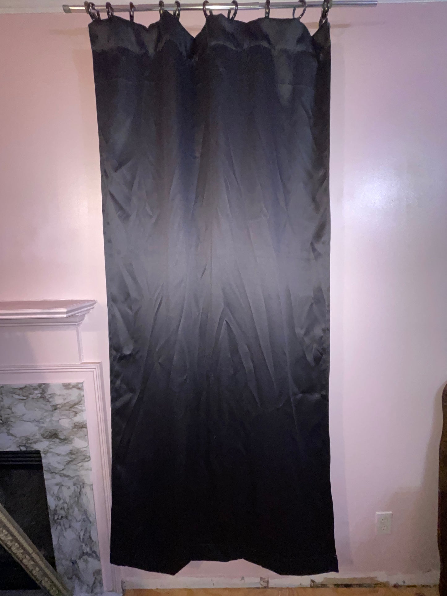 RENTAL DARK GRAY SATIN BLACKOUT CURTAINS