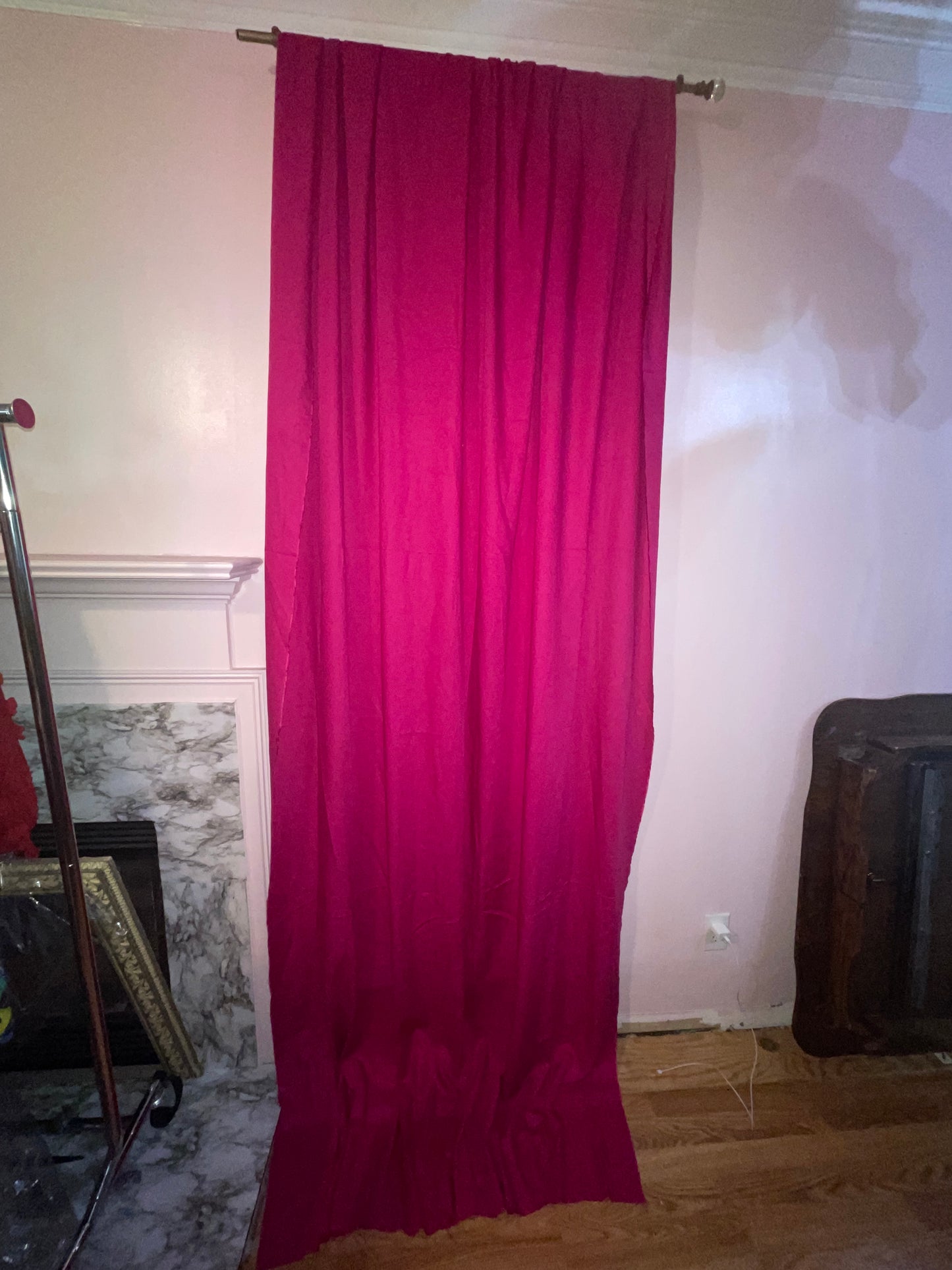 FABRIC RENTAL HOT PINK MEDIUM WEIGHT FABRIC PIECE