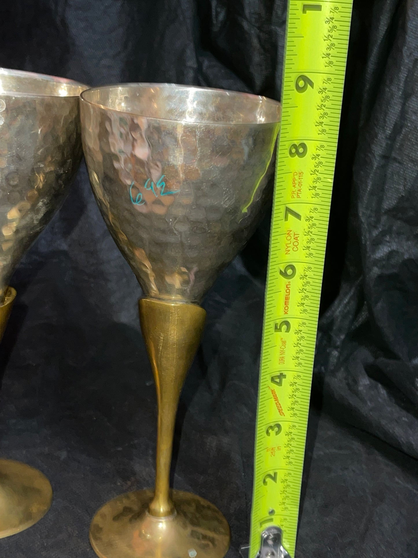 Stemware RENTAL SILVER BRASS WINE CHAMPAGNE GOBLETS GOTHIC MEDIEVAL METAL