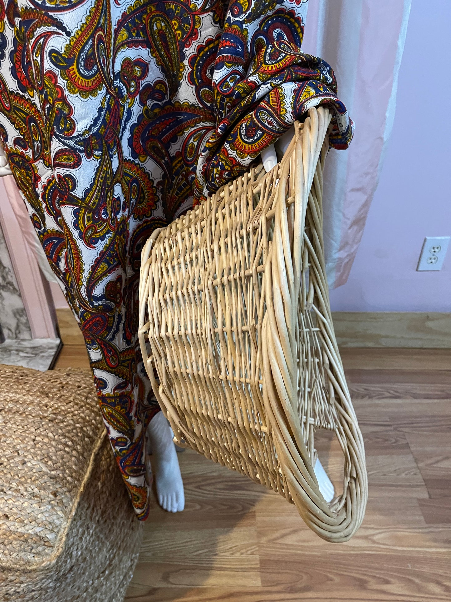 Raw Edge Wrap Paisley Kaftan Dress Beach Cover