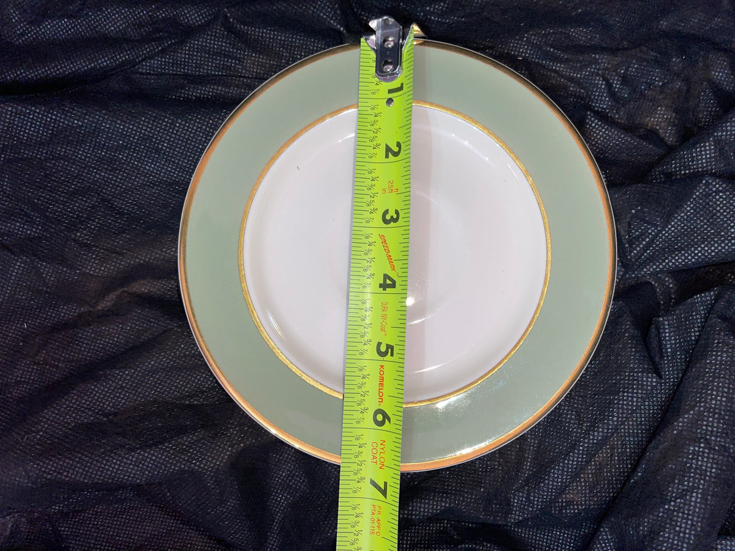 RENTAL GREEN GOLD WHITE TEA SAUCER