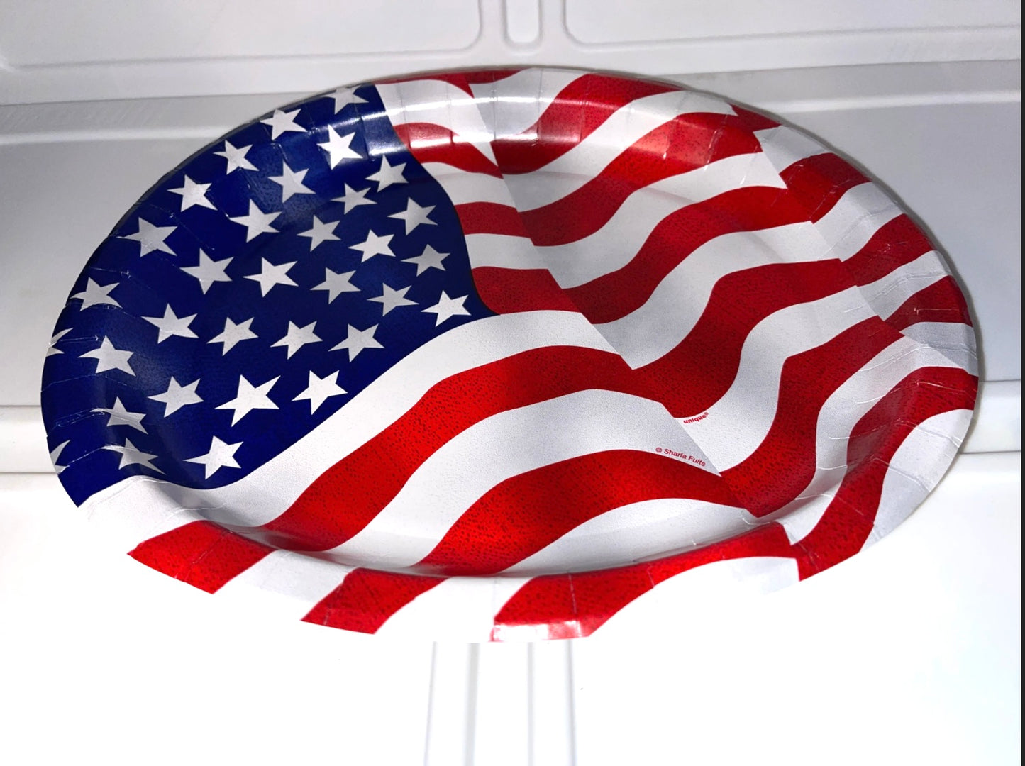 Buy now - July 4th FOURTH OF JULY RED WHITE BLUE PLATTER PLATE PARTY TRAY