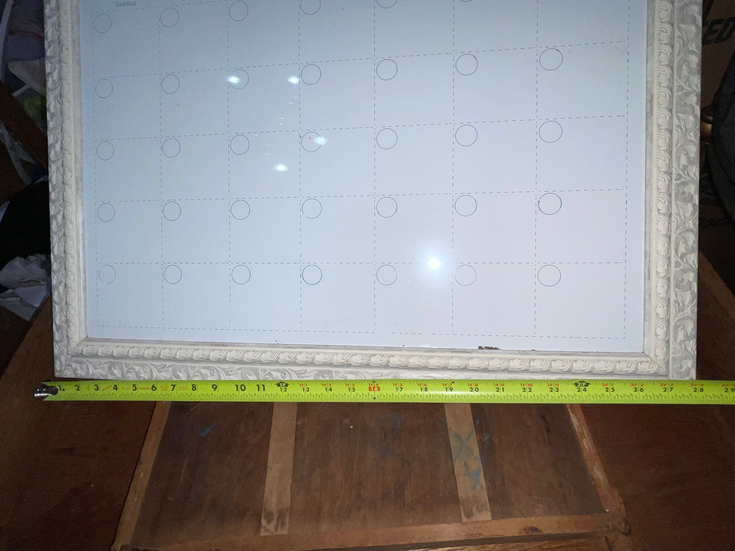 SIGN RENTAL FRENCH WHITE ORNATE MONTH CALENDAR WEDDING PLANNING