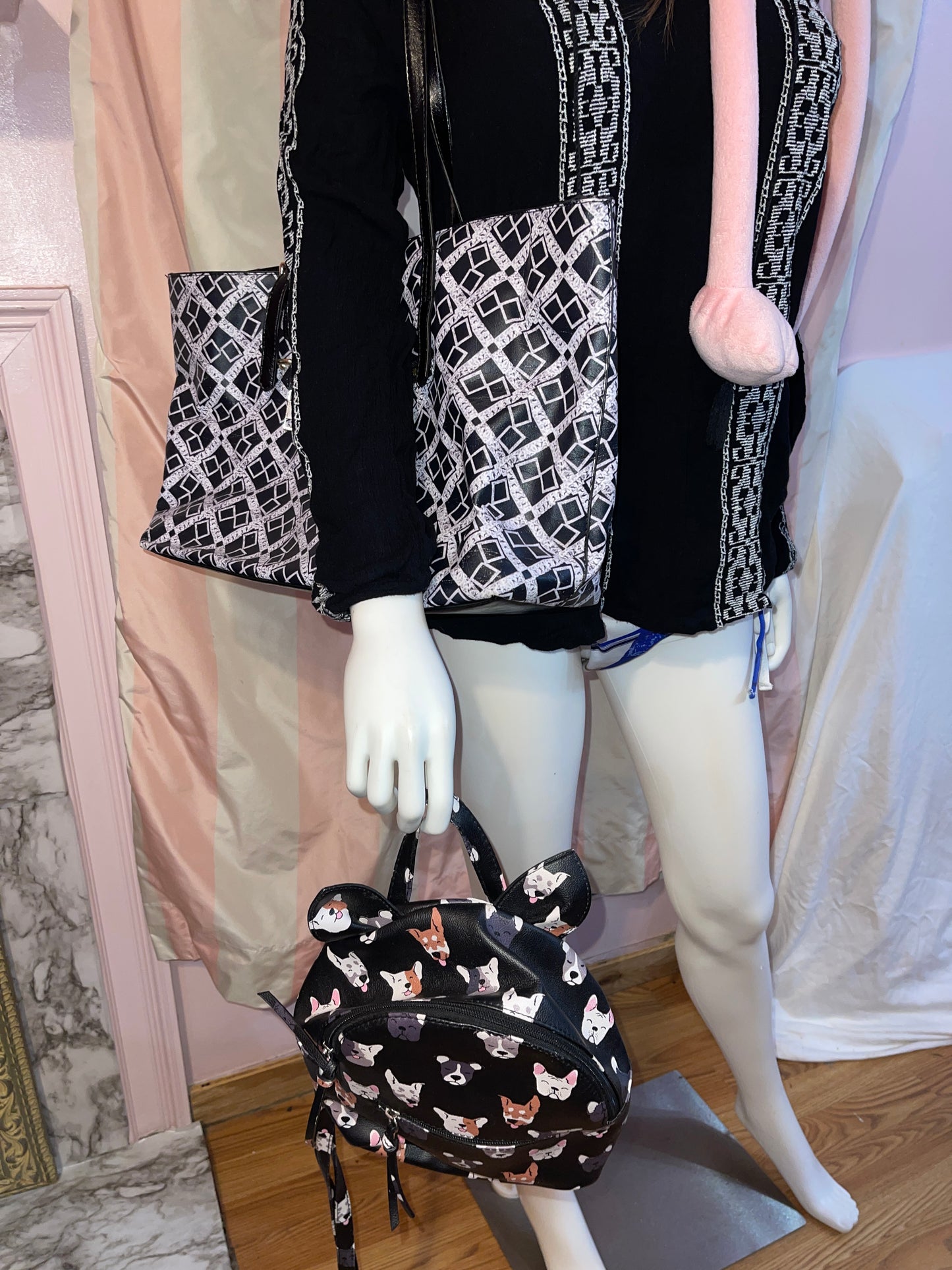 Black Festival Top & Tote & Backpack
