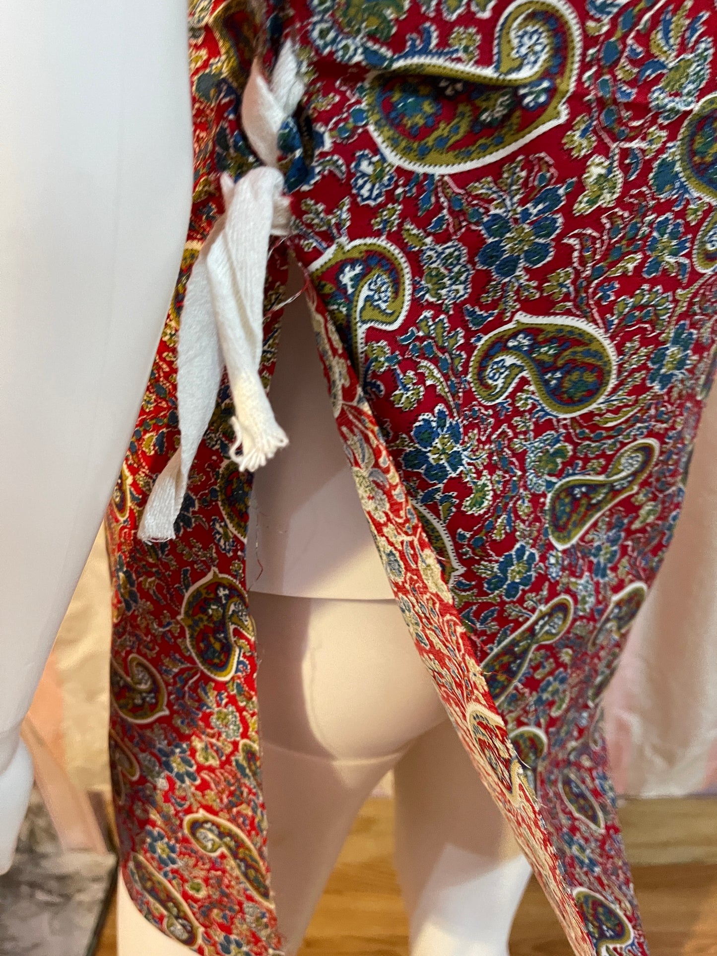 Raw Edge Wrap Kaftan Dress