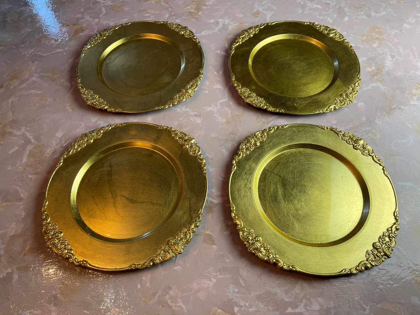 RENTAL TABLE DECOR GOLD FRENCH ORNATE PLATE CHARGER