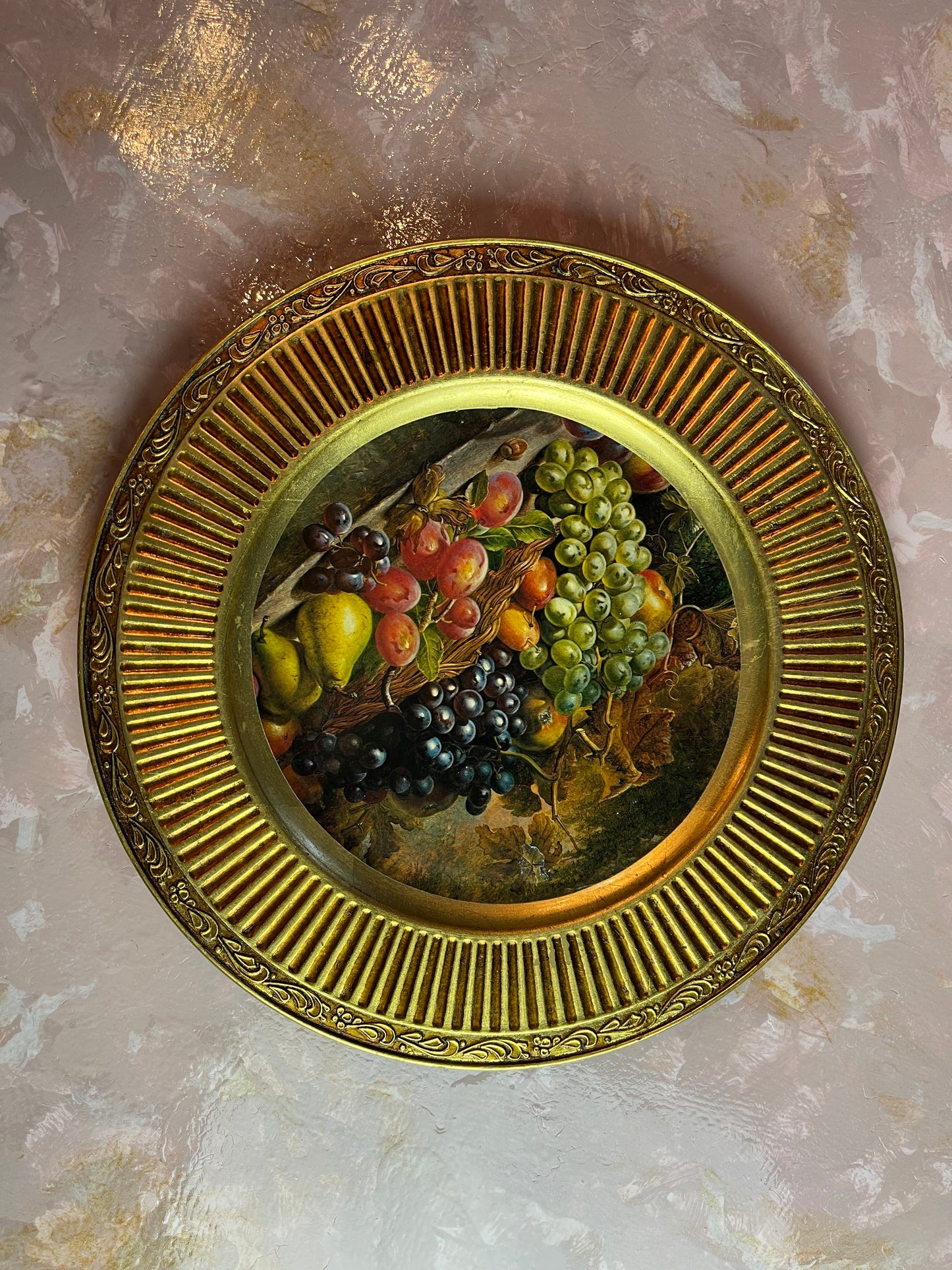 RENTAL VICTORIAN GOLD GILT CLASSIC BEADED ORNATE PLATE CHARGER