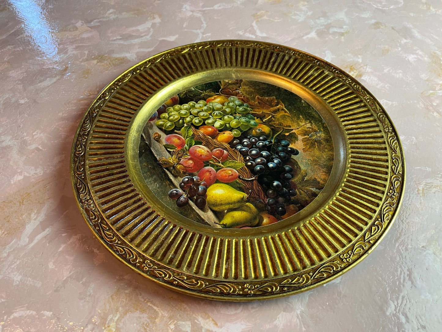 RENTAL VICTORIAN GOLD GILT CLASSIC BEADED ORNATE PLATE CHARGER