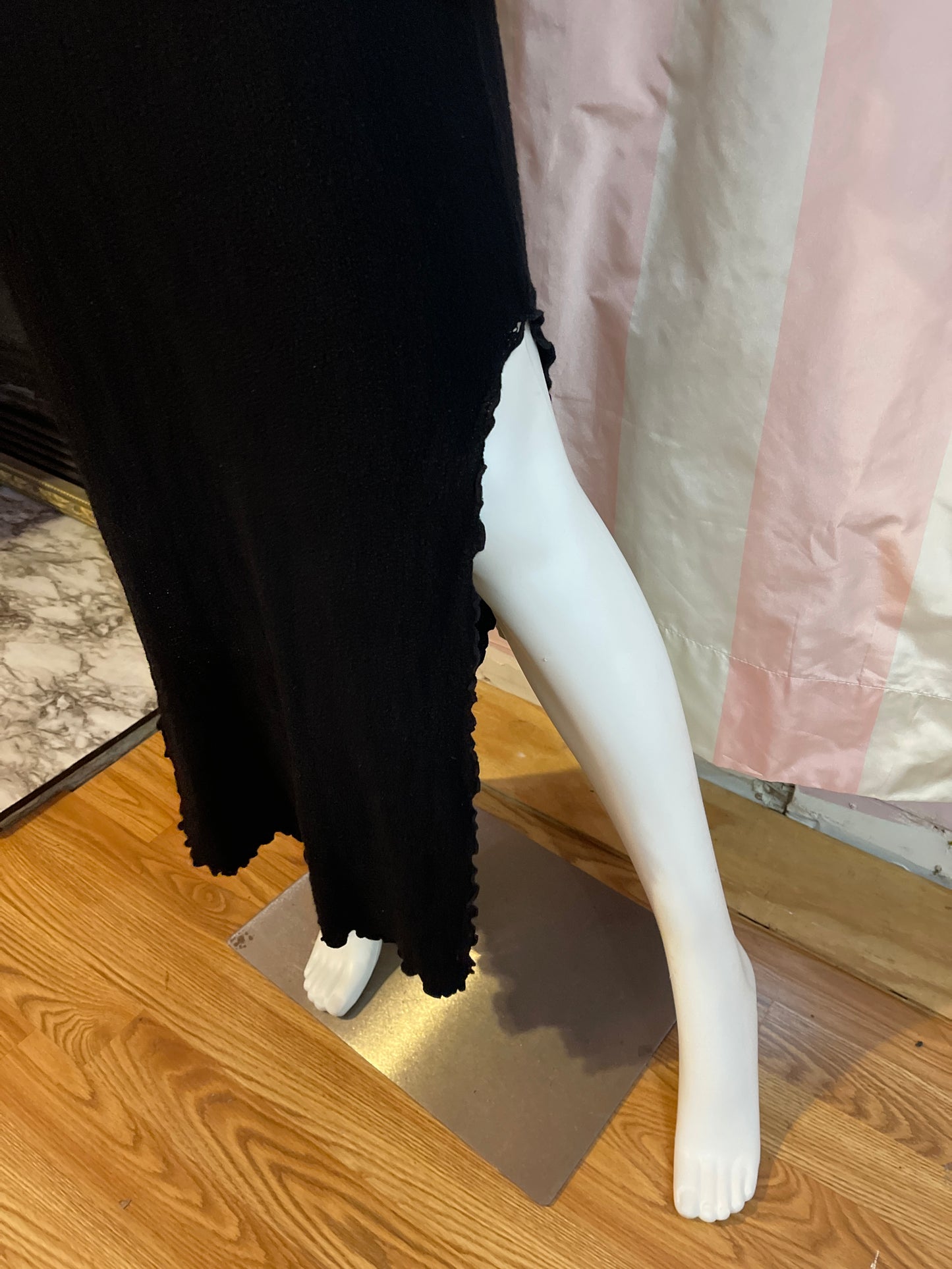 Black hoodie Boho Maxi dress