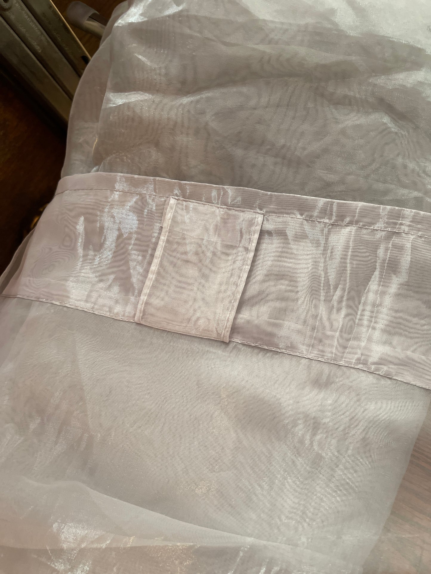 RENTAL GRAY SILVER SHEER CURTAIN WEDDING GOTH