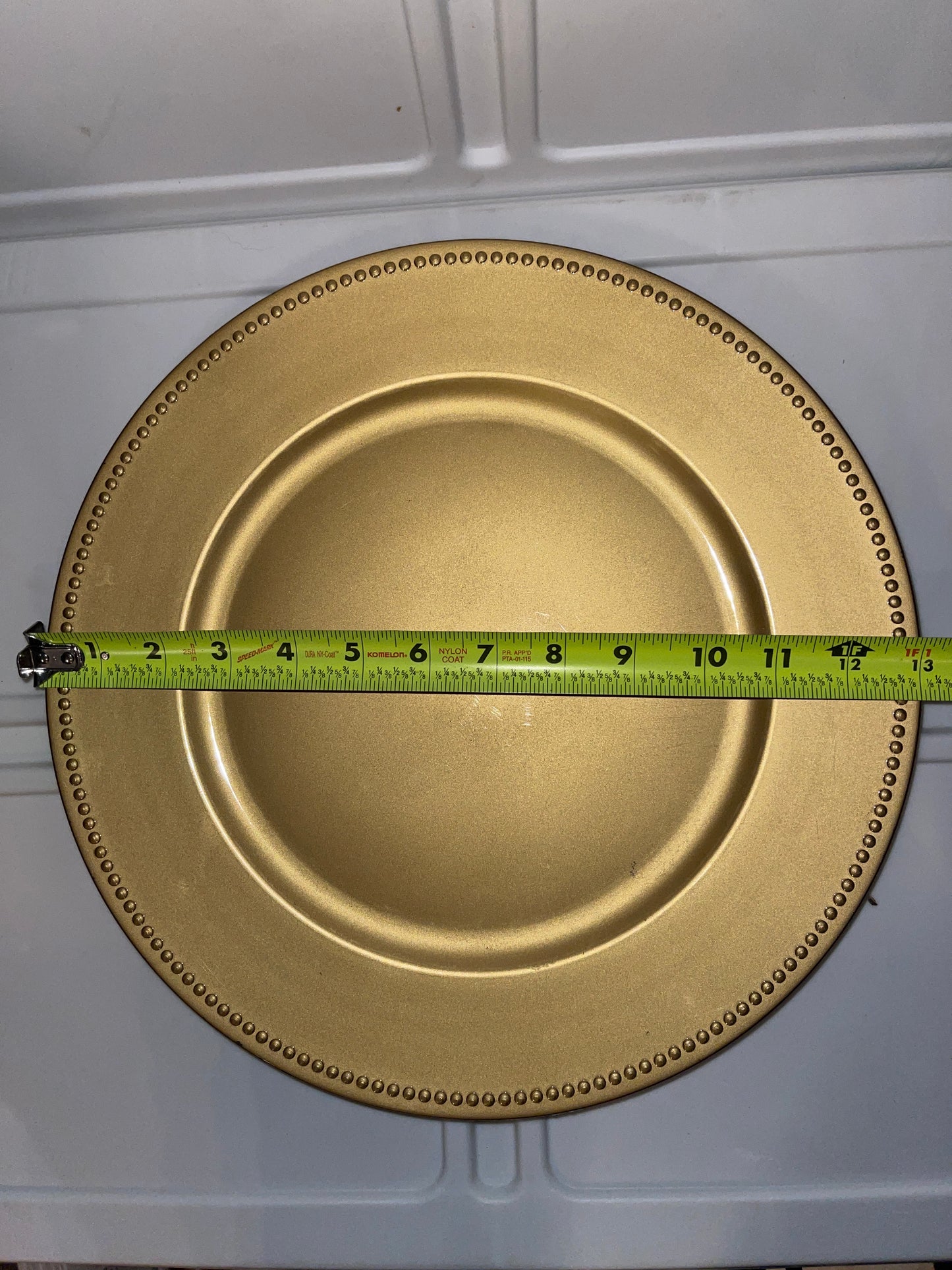 RENTAL TABLE GOLD CLASSIC BEADED ORNATE PLATE CHARGER