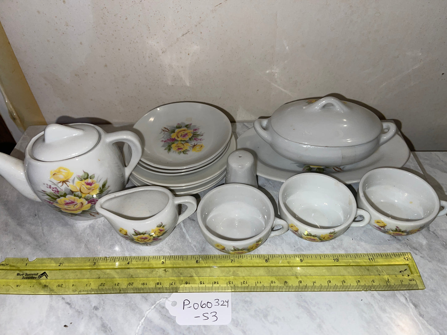 Rental vintage antique doll tea set