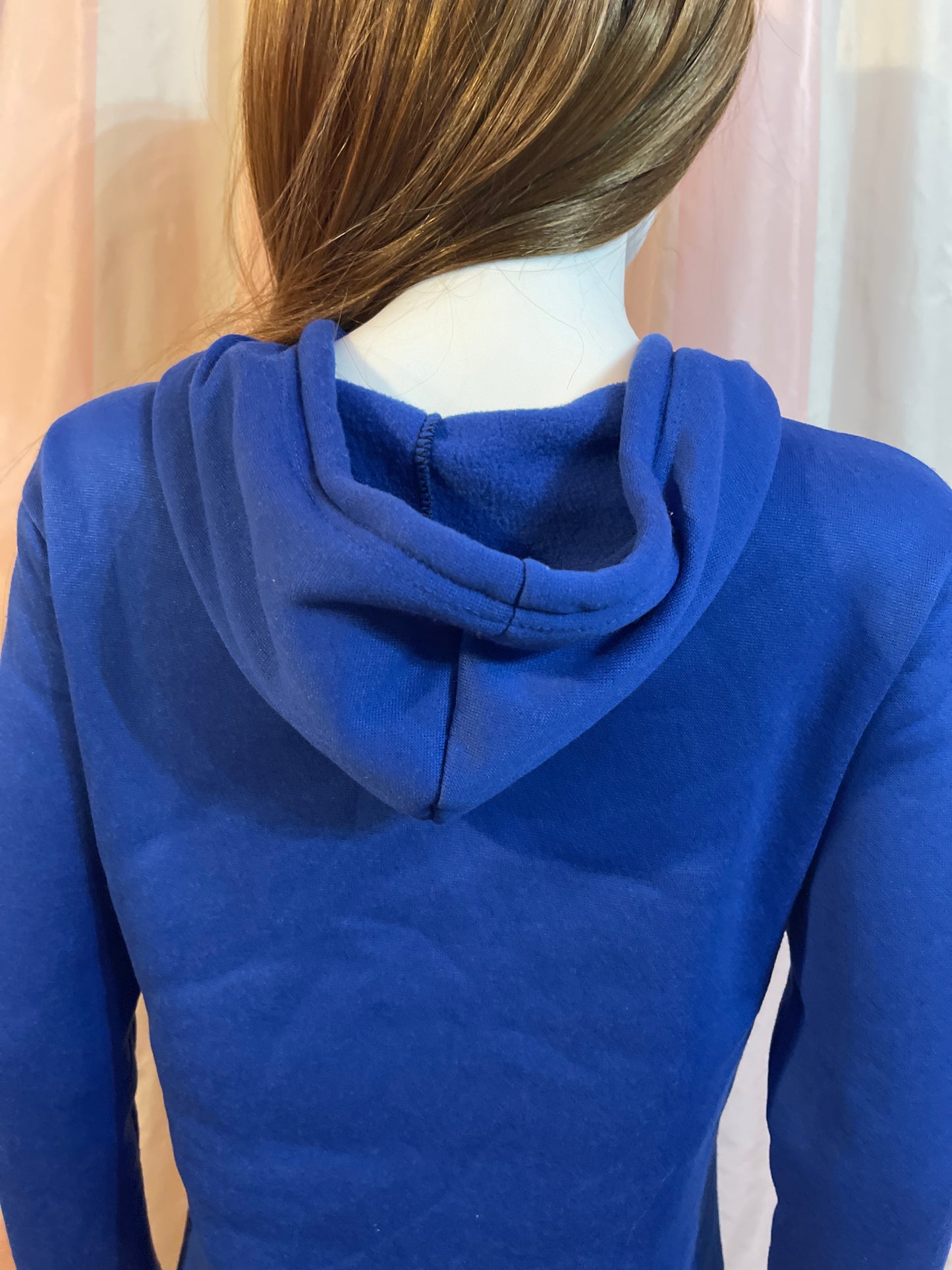Royal Blue Sweatshirt Pullover Dress Hoodie