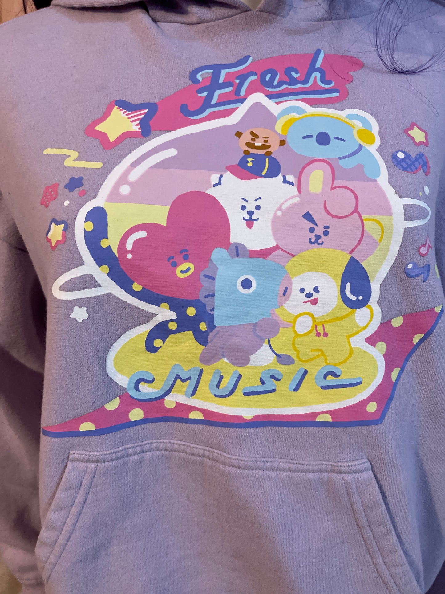 Purple Lavender Beach Wash Anime Animsl music cartoon sweatshirt pullover jumper