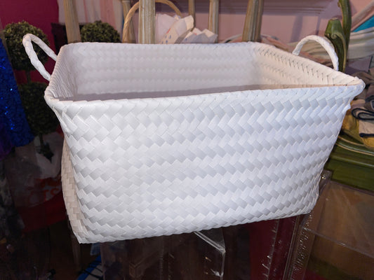 Rental woven white basket