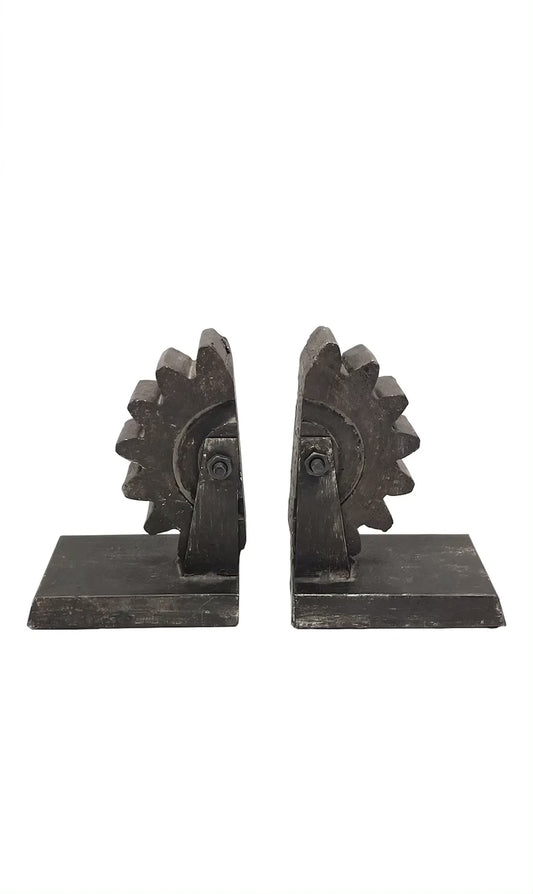 Rental cast iron book ends industrial